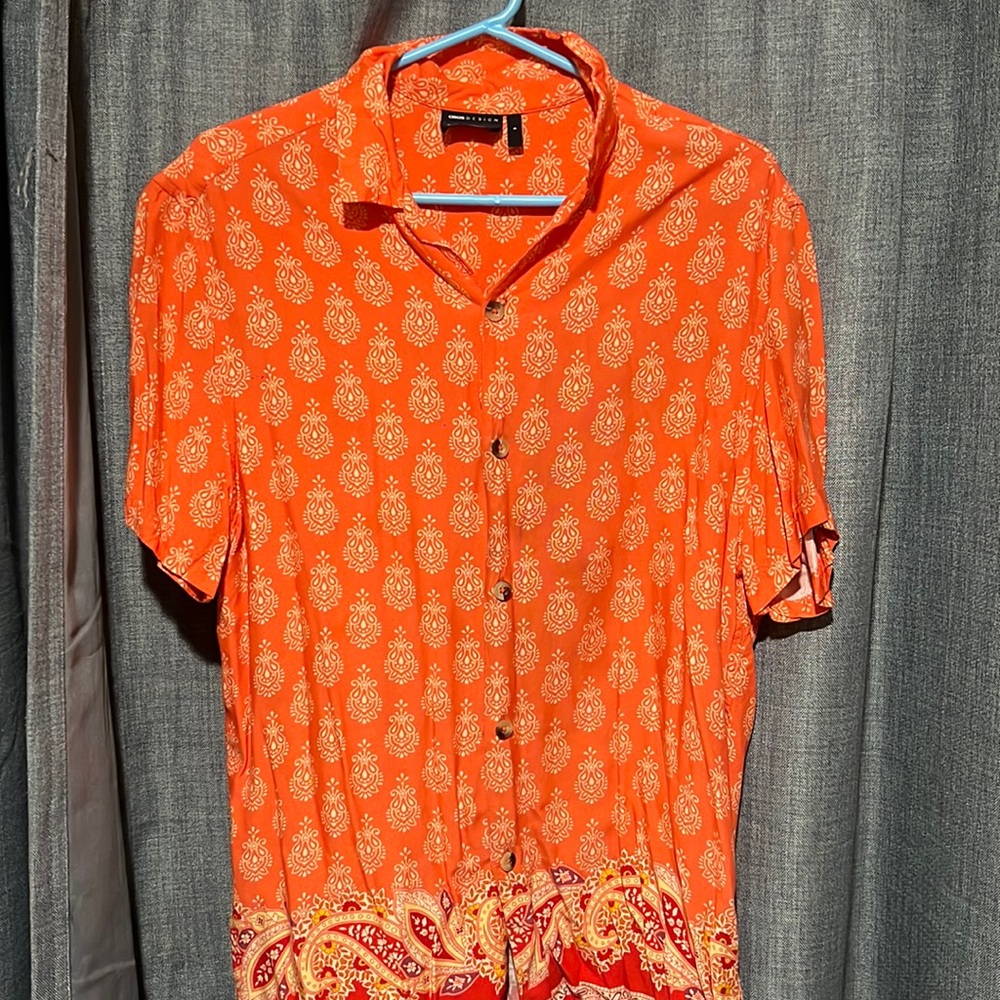 Orange polo shirt